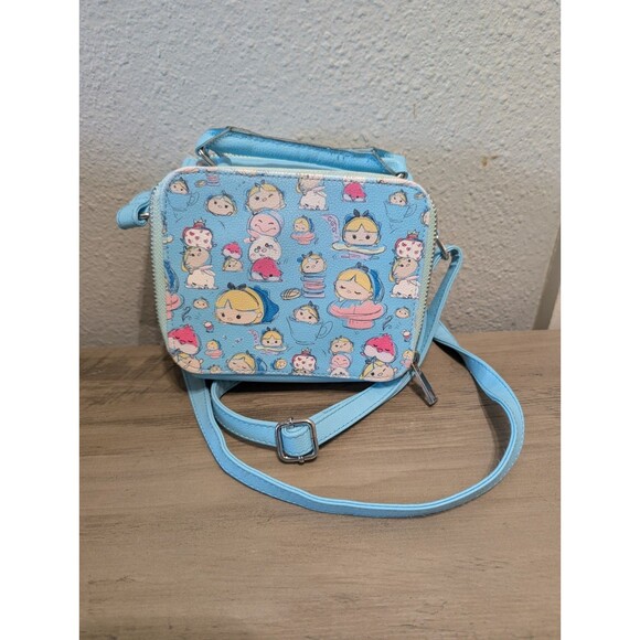 Disney Handbags - Disney Store Alice In Wonderland Tsum Tsum Crossbody Bag Blue Mini Purse
